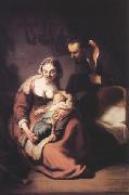 REMBRANDT Harmenszoon van Rijn The holy family (mk33) Sweden oil painting artist